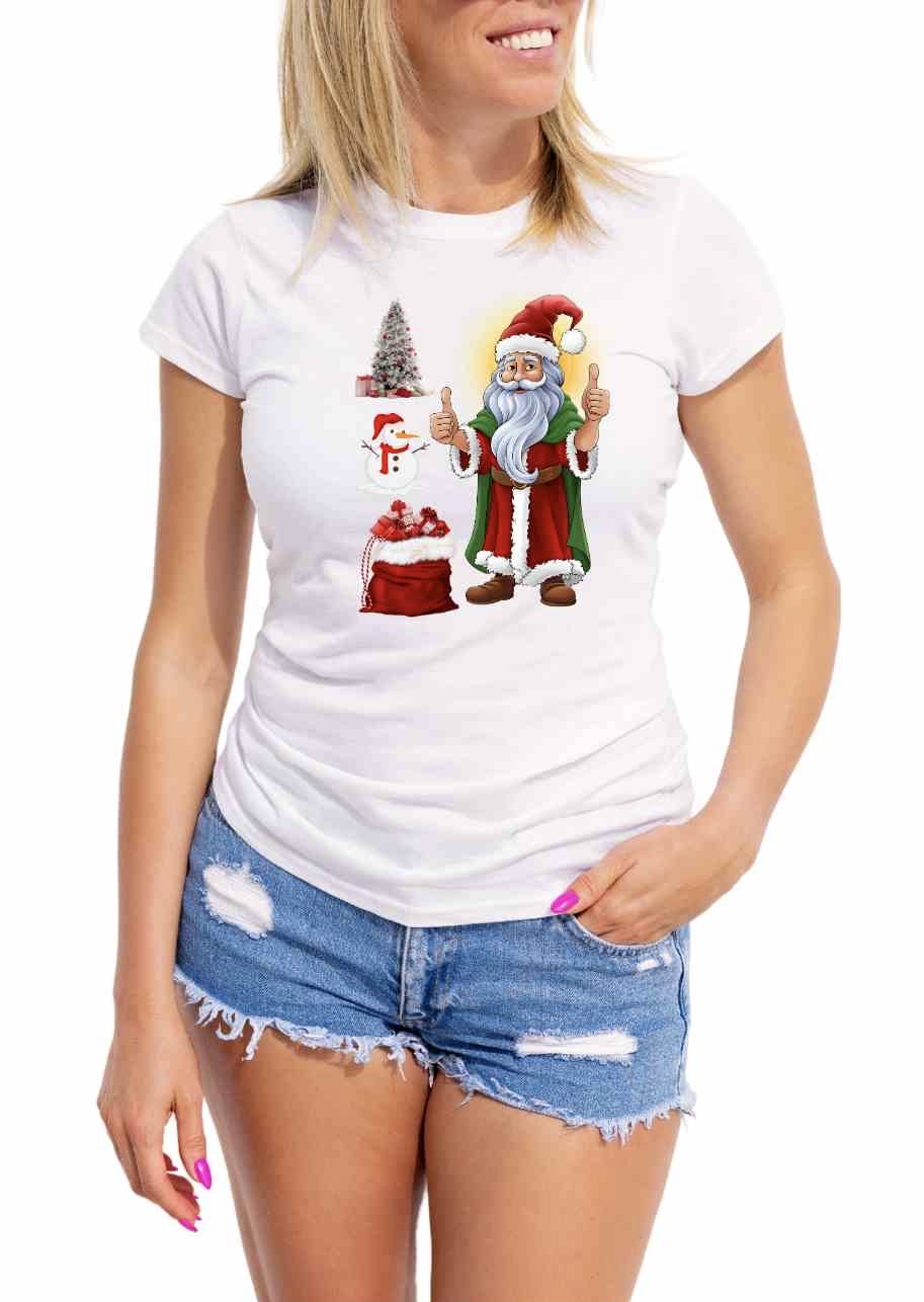 Santa Jolly Vibes Breathable Christmas Woman's  T-Shirt Top