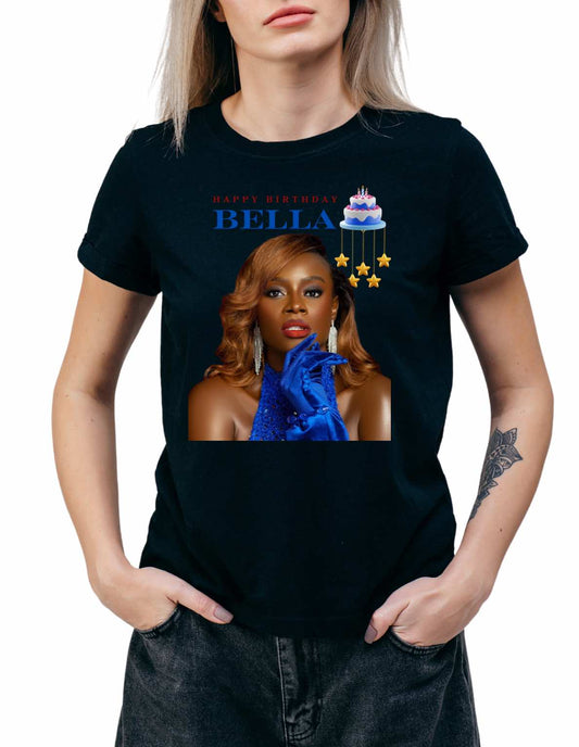 Personalized Bold High Quality Birthday Custom Women's Tees