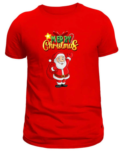 Cozy Breathable Happy Christmas Printed Men's T-Shirt