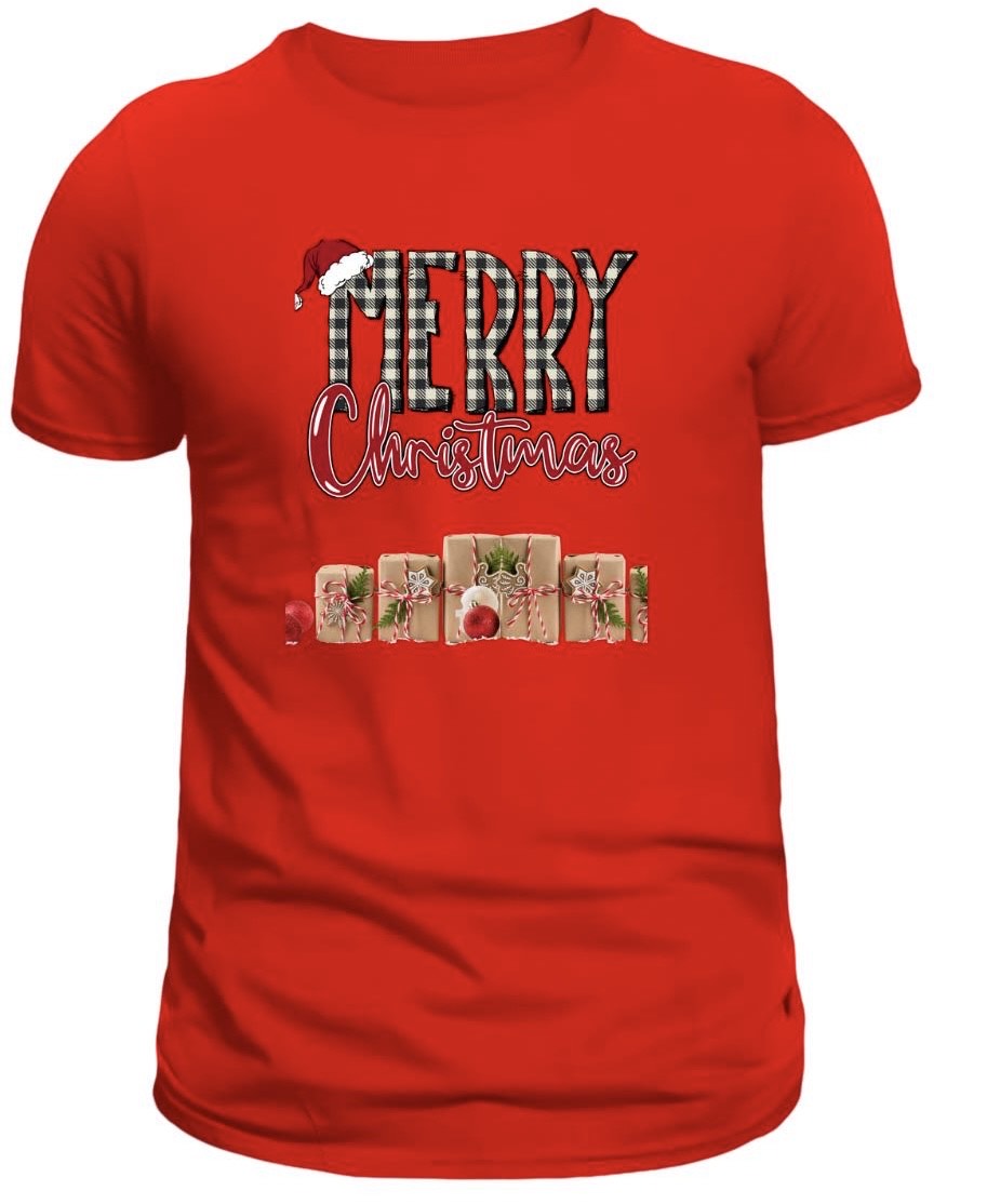 Merry Christmas Cozy Printed Men's T-Shirt.