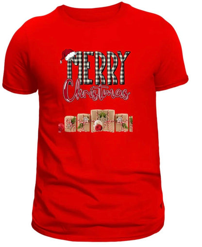 Merry Christmas Cozy Printed Men's T-Shirt.