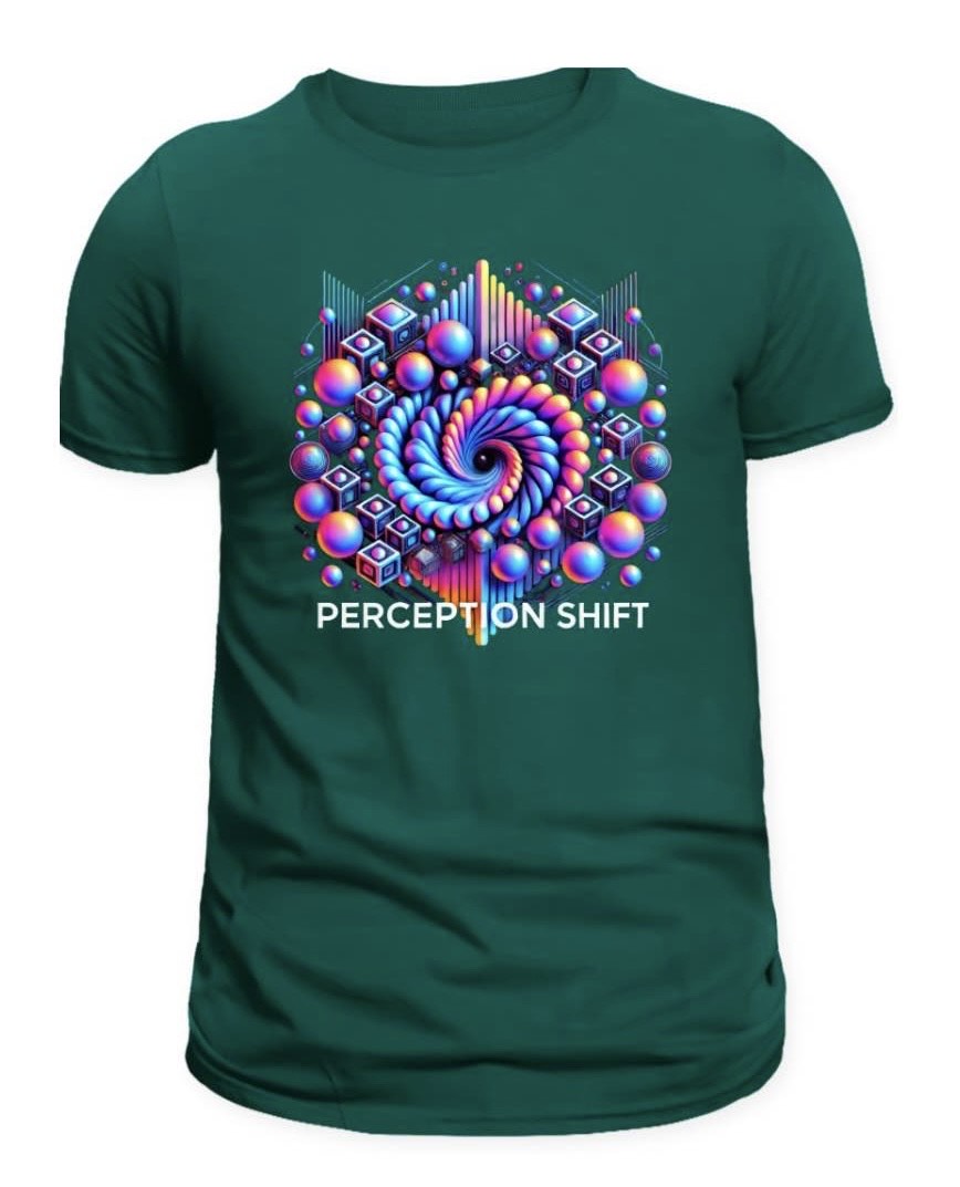 Men's Trending Breathable Fashion Printed Perception Shift T-Shirt Tops