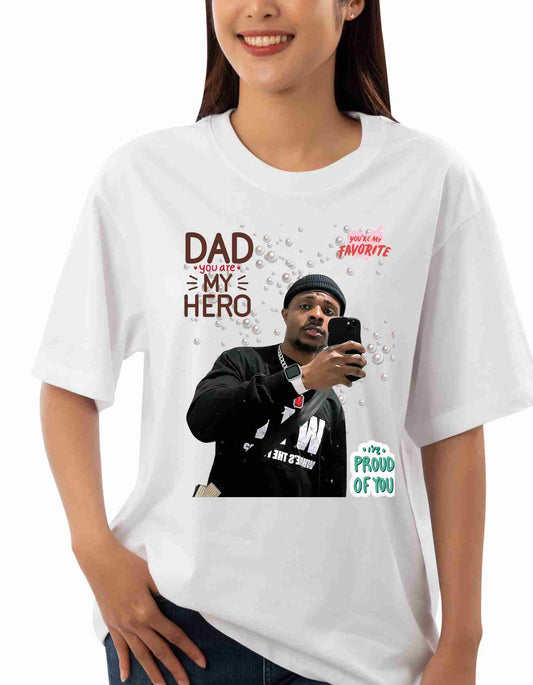 Personalized Fathers Love Custom Women's  T-Shirt.