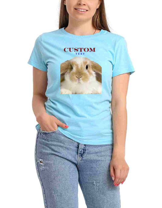 Personalized Bunny Custom Women's T-Shirt