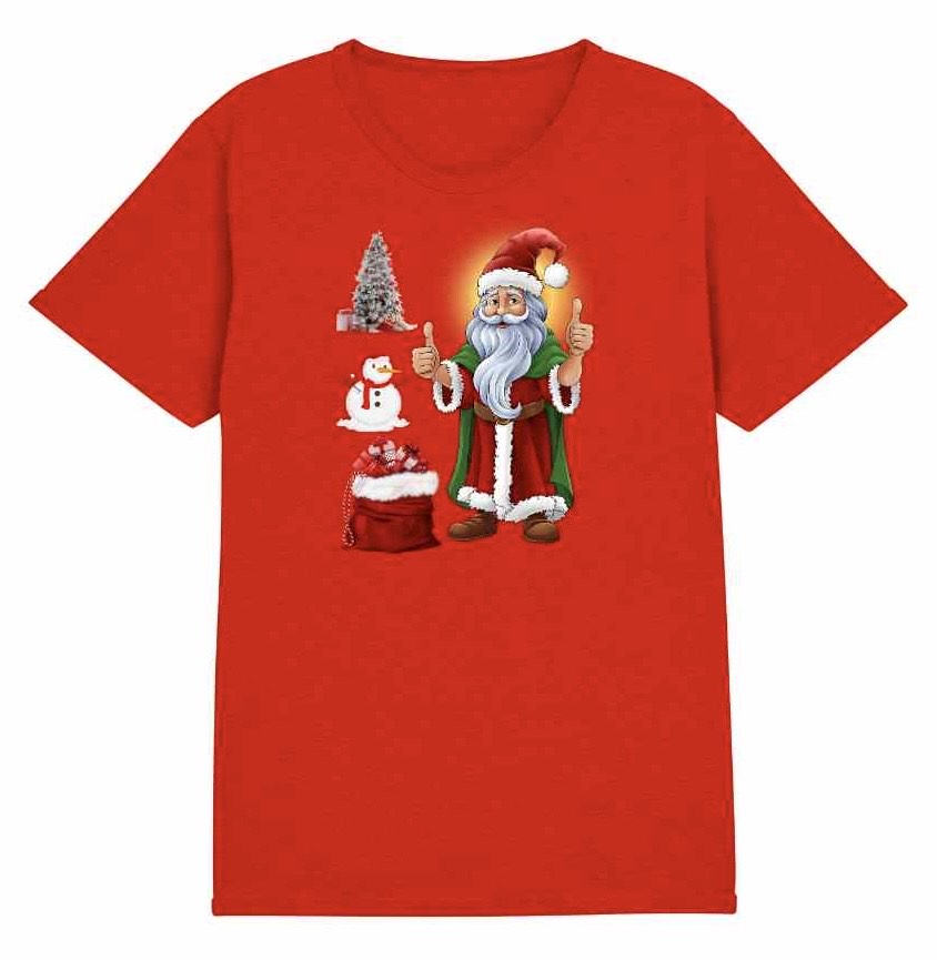 Santa Jolly Vibes Breathable Christmas Woman's  T-Shirt Top