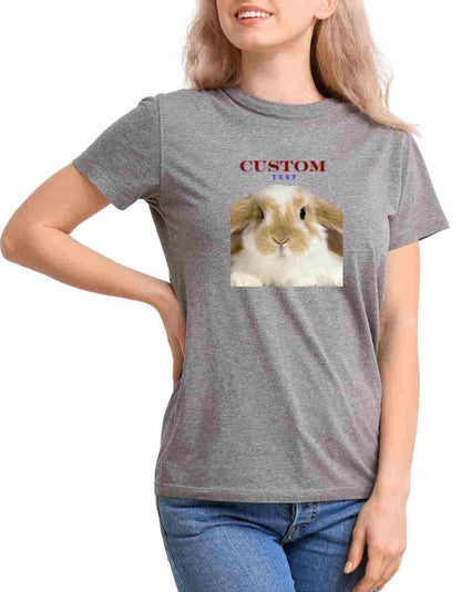 Personalized Bunny Custom Women's T-Shirt