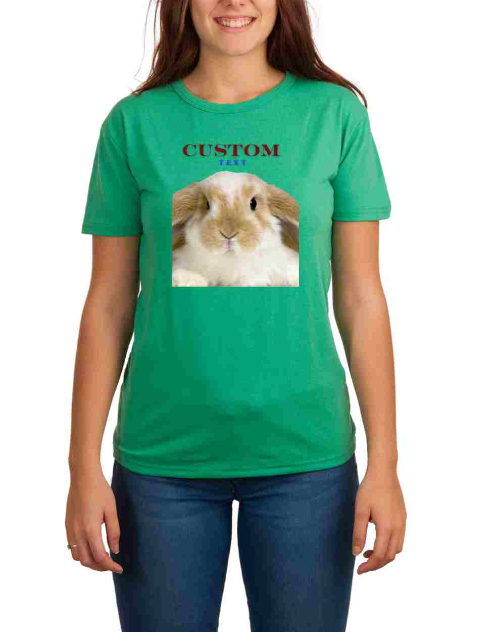 Personalized Bunny Custom Women's T-Shirt