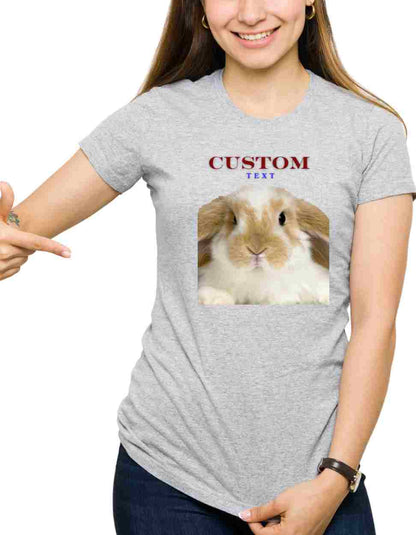 Personalized Bunny Custom Women's T-Shirt