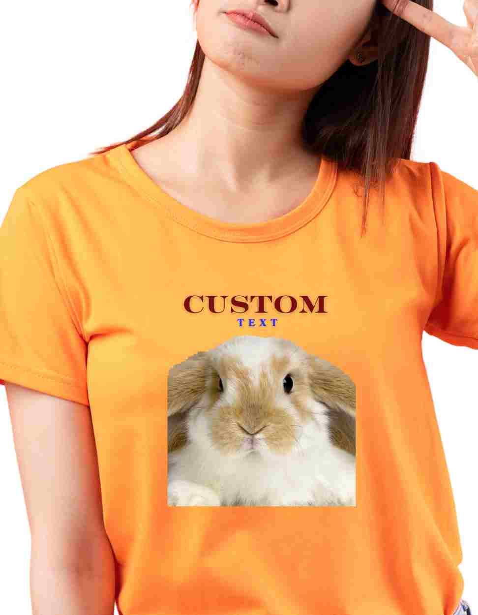 Personalized Bunny Custom Women's T-Shirt