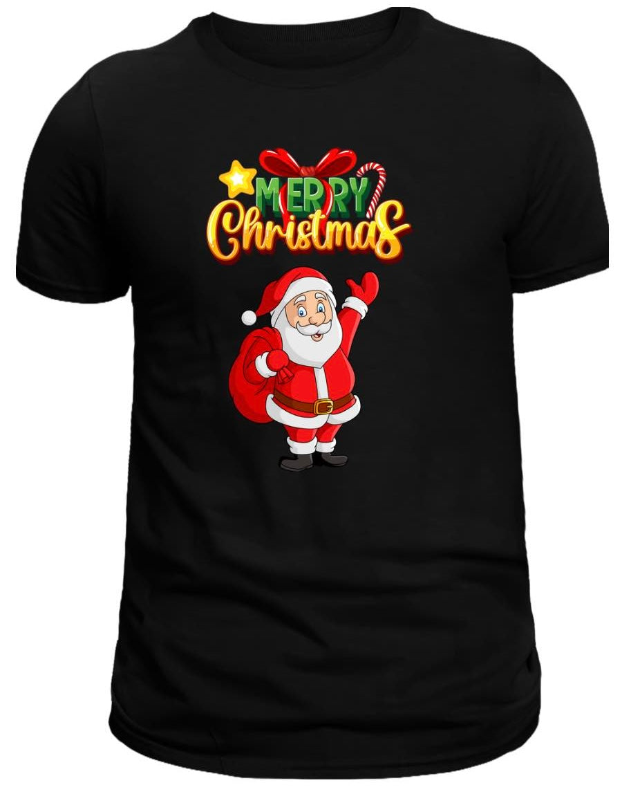 Cozy Breathable Happy Christmas Printed Men's T-Shirt