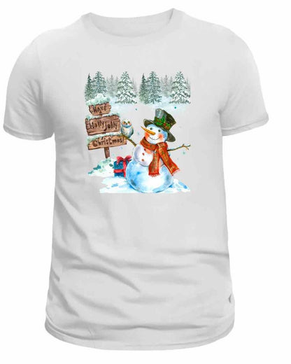 Merry Christmas Snow Sip Trendy Men's T-Shirts