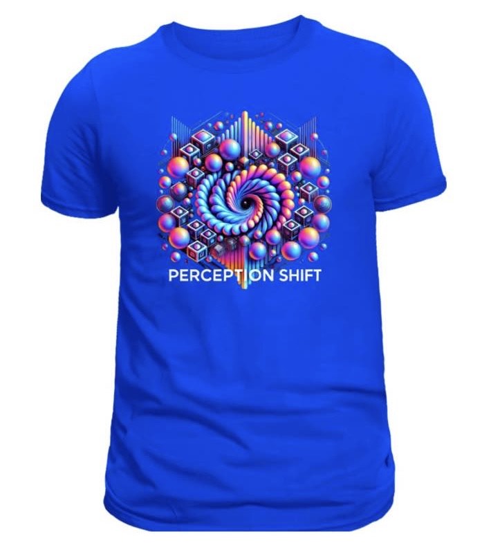 Men's Trending Breathable Fashion Printed Perception Shift T-Shirt Tops