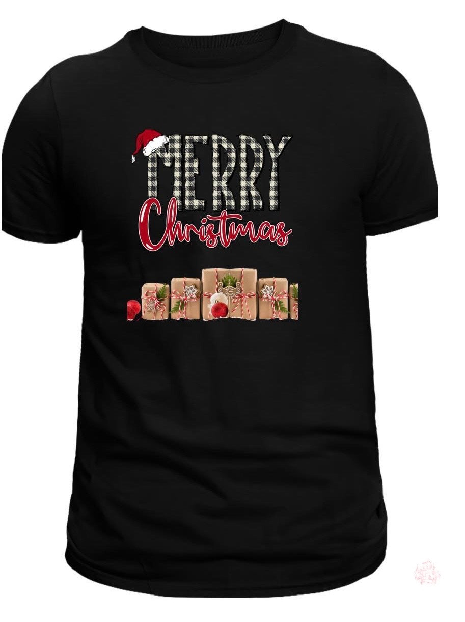 Merry Christmas Cozy Printed Men's T-Shirt.