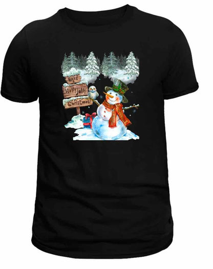 Merry Christmas Snow Sip Trendy Men's T-Shirts