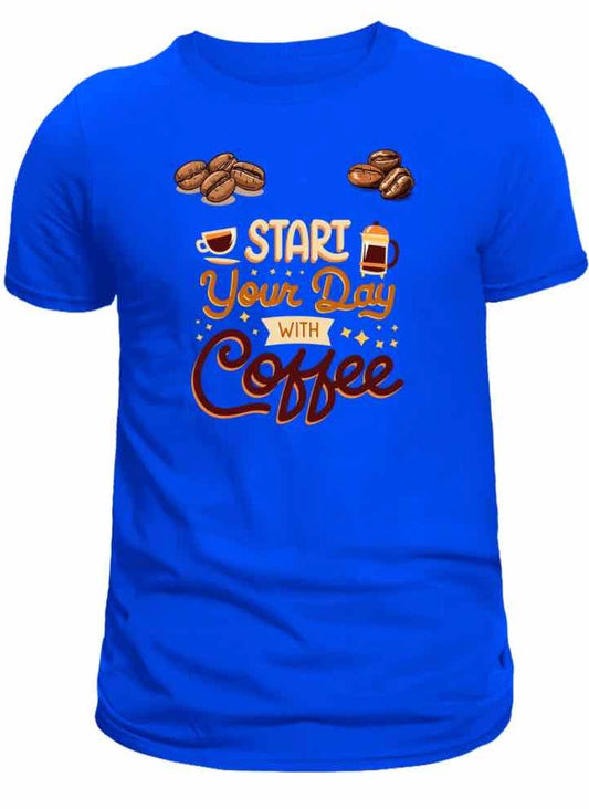 Men's Graphic Start Your Day with Coffee Custom T-Shirt