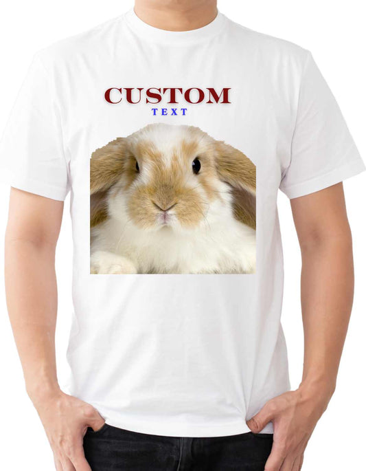 Personalized Bunny Custom Pet Men's  T-Shirt