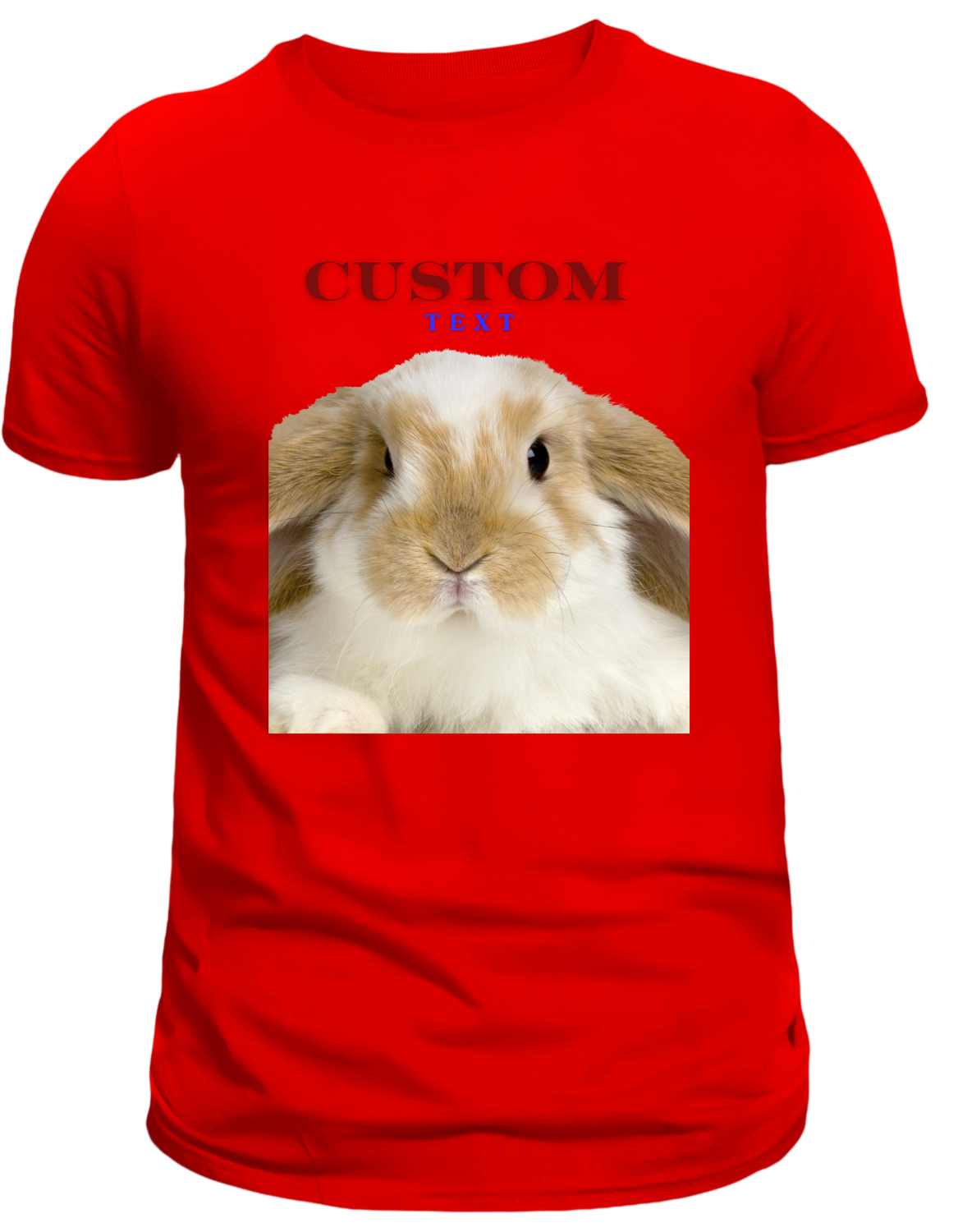 Personalized Bunny Custom Pet Men's  T-Shirt