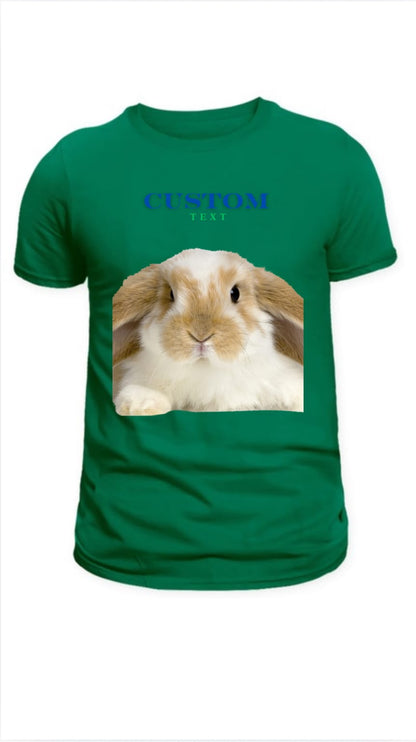 Personalized Bunny Custom Pet Men's  T-Shirt