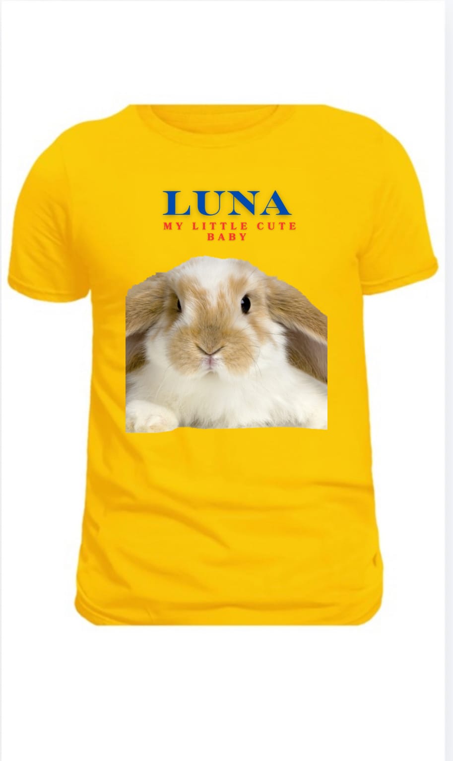 Personalized Bunny Custom Pet Men's  T-Shirt