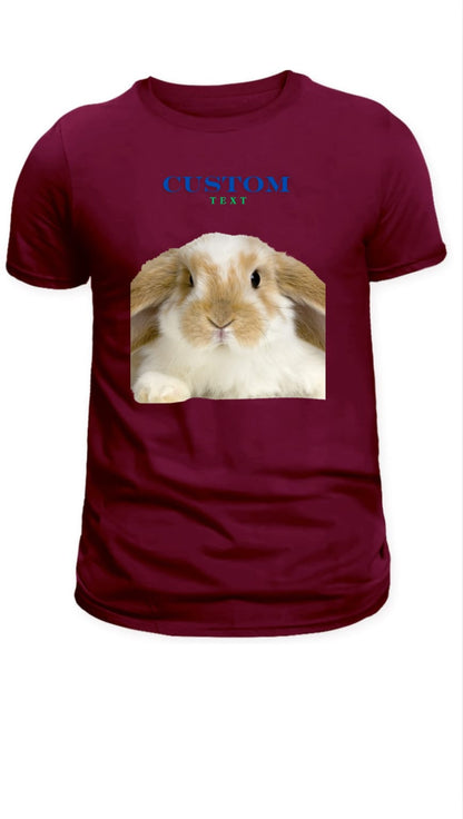 Personalized Bunny Custom Pet Men's  T-Shirt