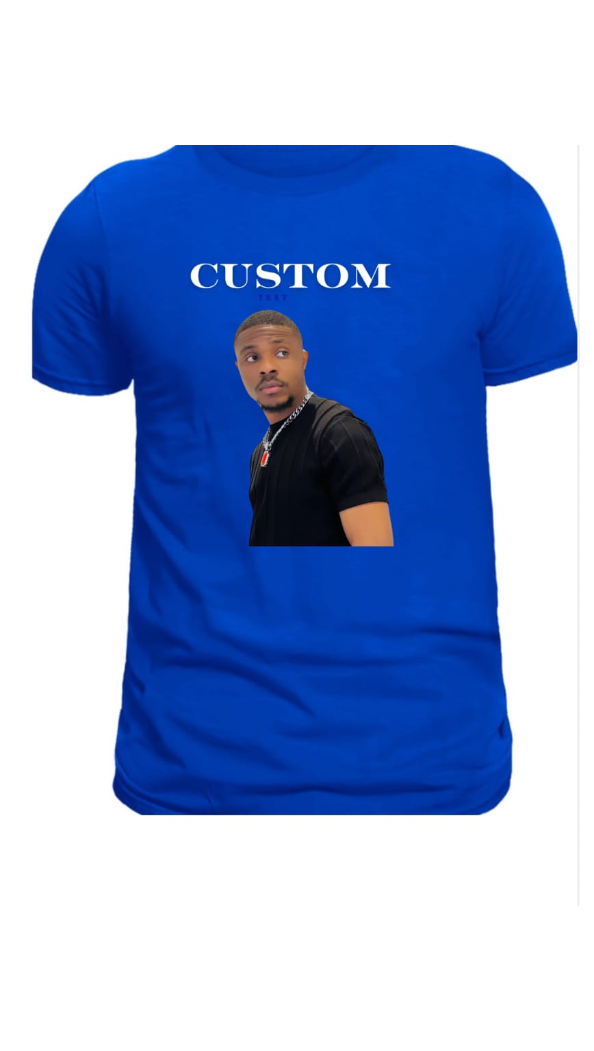 Vanguard Vibes Custom T-shirt comes in male T-shirt sizes